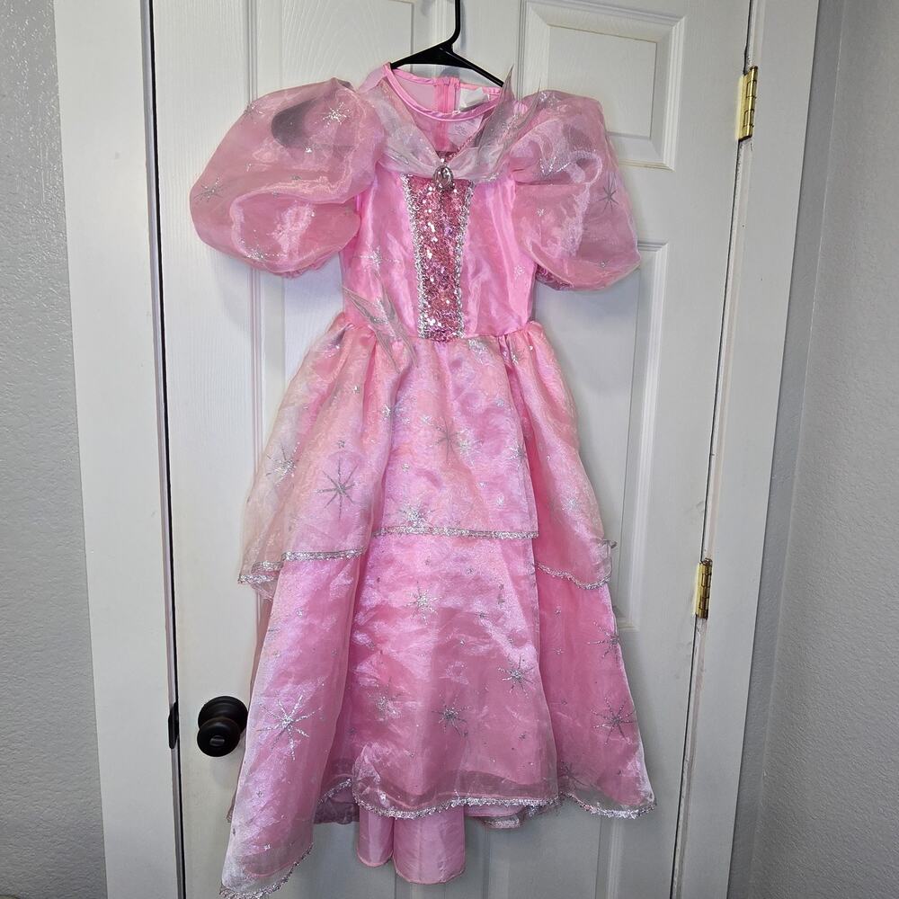 Wizard of Oz Glinda Good Witch Costume Girls S Pink Rubies 85th Anniversary